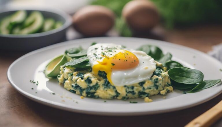 Breakfast Sous Vide Egg White and Spinach Scramble for the 17 Day Diet