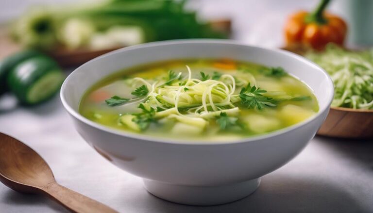 Sous Vide Cabbage and Zucchini Low-Cal Snack Soup for the Cabbage Soup Diet