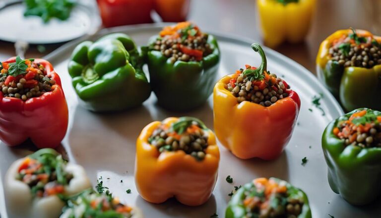 Sous Vide Eco-Atkins Dinner: Lentil and Vegetable Stuffed Peppers