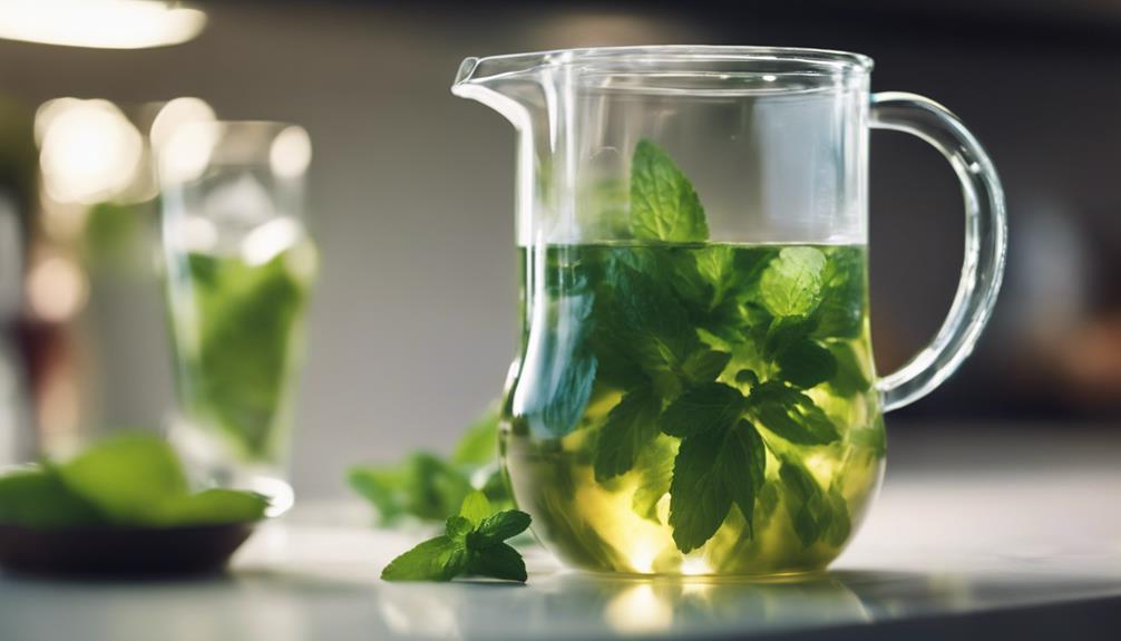 herbal infusion with mint