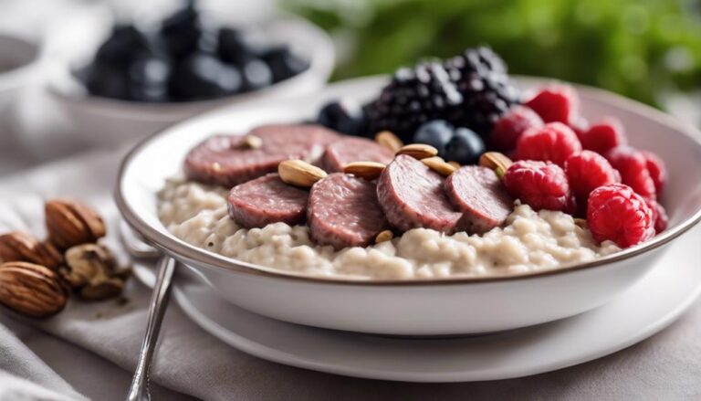 Breakfast Sous Vide Turkey Sausage and Oatmeal for the SuperCarb Diet