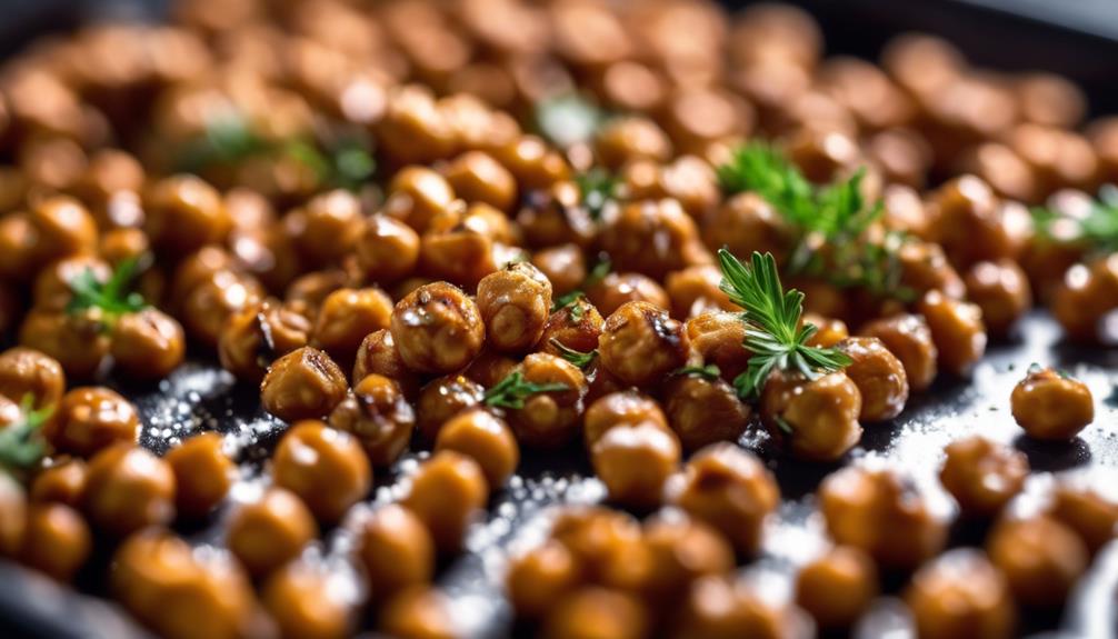 high protein crispy chickpeas