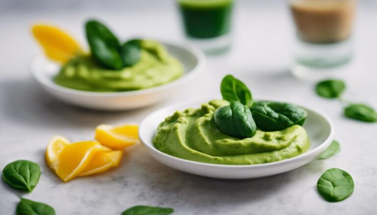 Sous Vide Avocado and Spinach Purees for a Baby Food Diet Breakfast