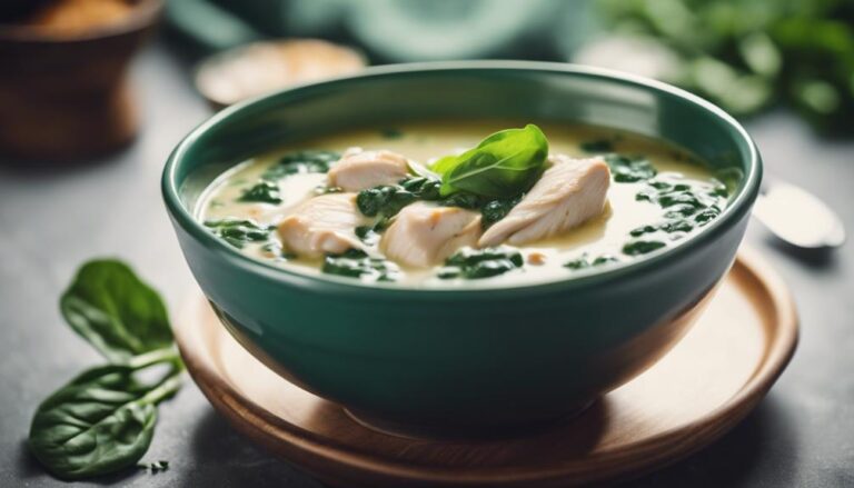 Lazy Keto Soup Sous Vide Chicken and Spinach Soup