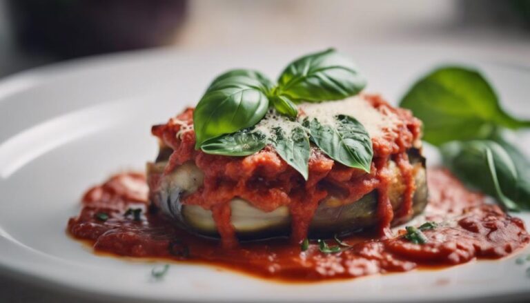 Dinner Sous Vide Eggplant Parmesan for the 1200 Calories a Day Diet