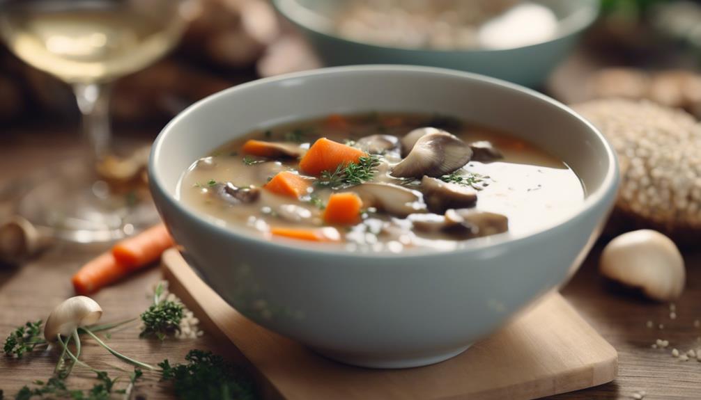 low calorie mushroom barley soup