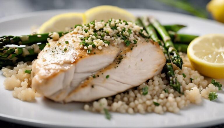 Dinner Sous Vide Garlic Lemon Chicken Breast for the 1200 Calories a Day Diet"