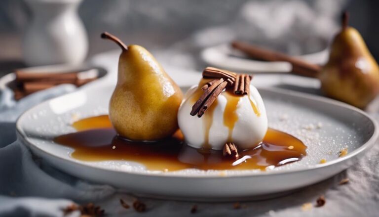 Dessert Sous Vide Poached Pears With Cinnamon for the 1200 Calories a Day Diet