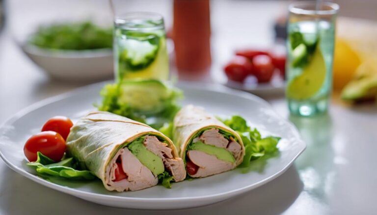 Lunch Sous Vide Turkey and Avocado Wrap for the 1200 Calories a Day Diet