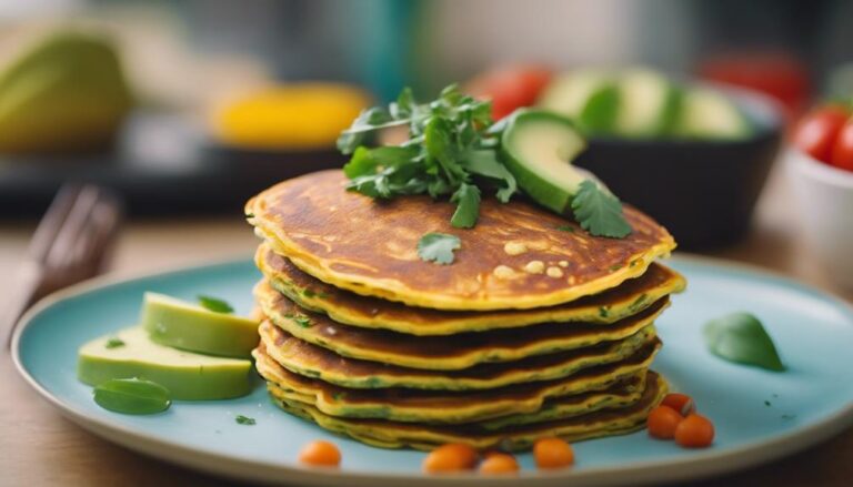 Sous Vide Eco-Atkins Breakfast: Chickpea and Veggie Pancakes