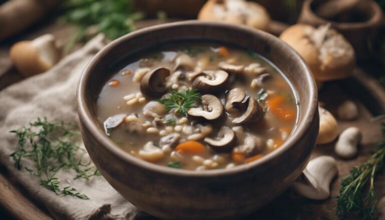 Soup Sous Vide Mushroom and Barley Soup for Mesomorphs