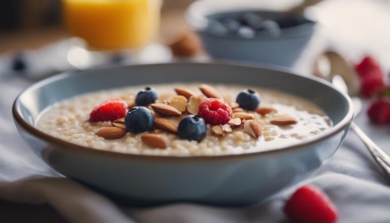 Breakfast Sous Vide Quinoa Porridge With Almonds for Mesomorphs