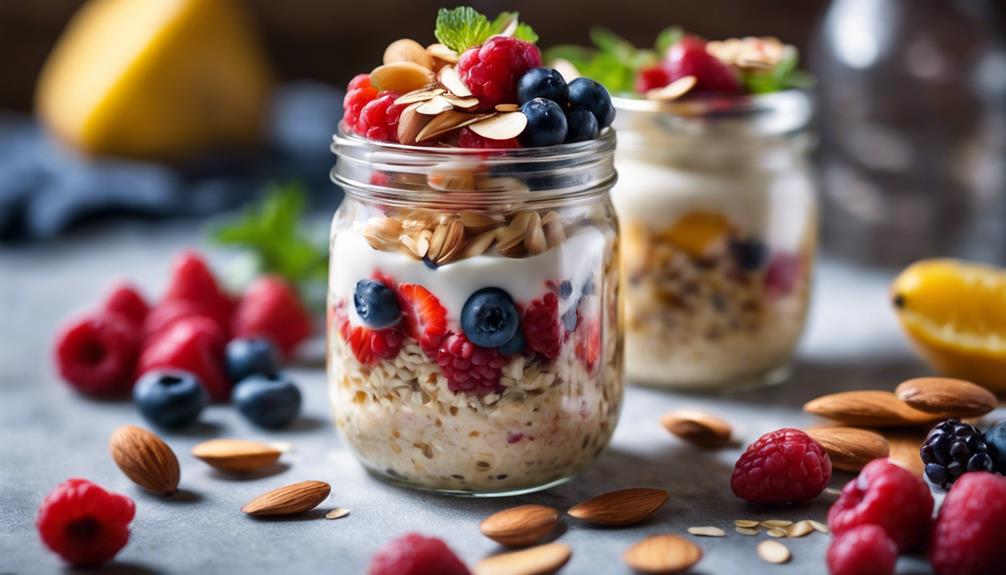 overnight oats with berries