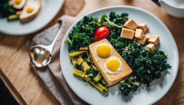 Eco-Atkins Breakfast Delight: Sous Vide Tofu and Kale Stir-Fry