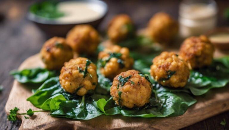 Eco-Atkins Midday Snack: Sous Vide Chickpea and Spinach Balls