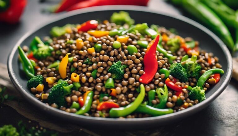 Eco-Atkins Lunch: Sous Vide Lentil and Veggie Stir-Fry