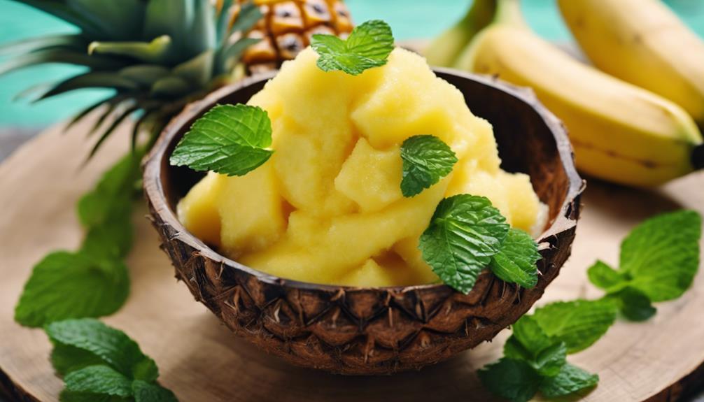 refreshing tropical fruit sorbet