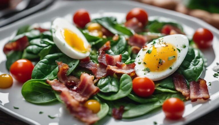 Lazy Keto Salad Sous Vide Spinach and Bacon Salad