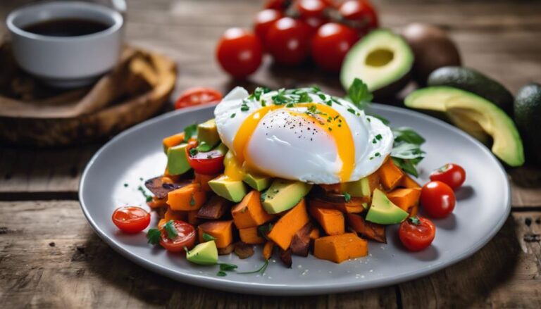 Breakfast Sous Vide Sweet Potato Hash With Avocado for the 80/20 Diet