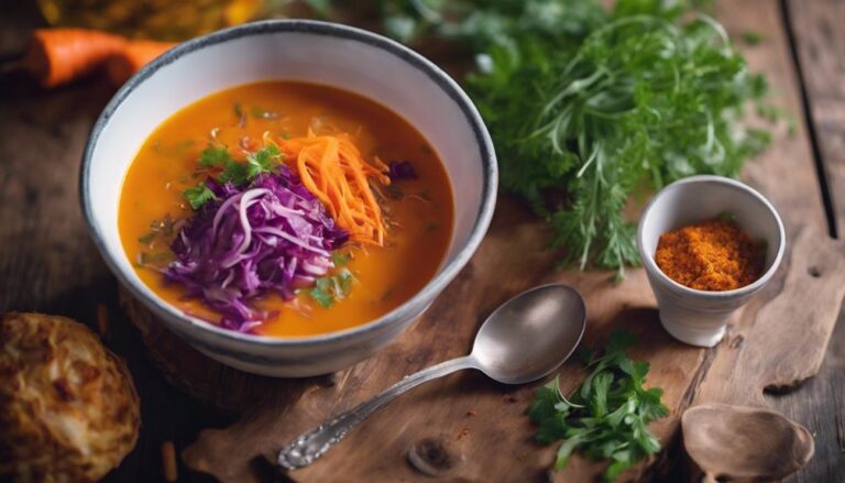 Sous Vide Spiced Cabbage and Carrot Breakfast Soup for the Cabbage Soup Diet