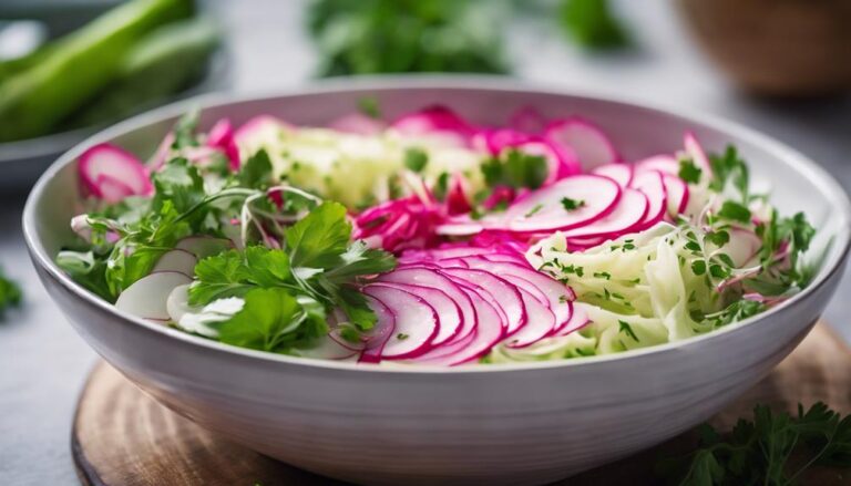 Sous Vide Cabbage and Radish Crunchy Soup Salad for the Cabbage Soup Diet