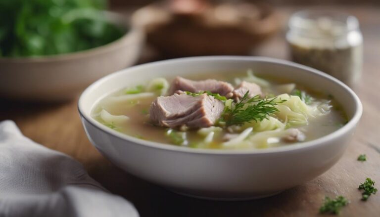 Sous Vide Cabbage and Pork Comfort Dinner Soup for the Cabbage Soup Diet