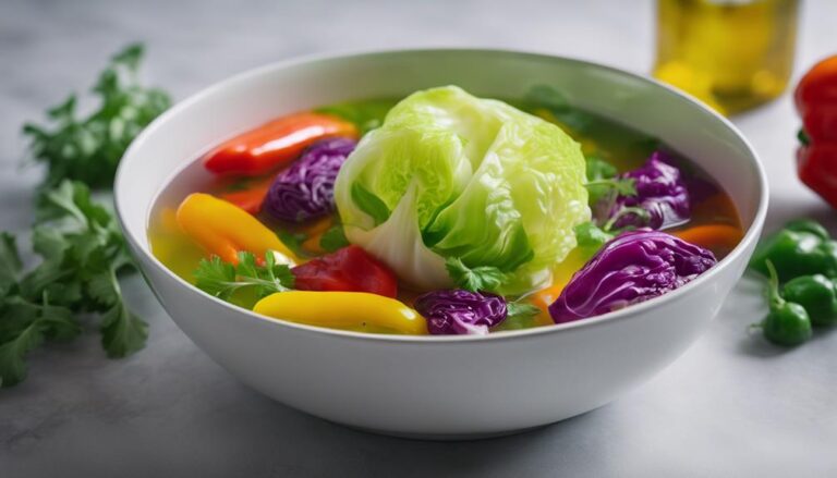 Sous Vide Cabbage and Pepper Quick Snack Soup for the Cabbage Soup Diet