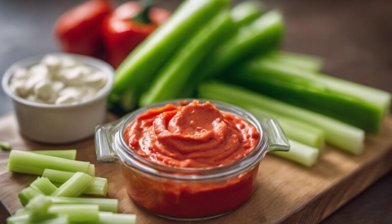 Snack Sous Vide Roasted Red Pepper Dip With Celery for Ectomorphs