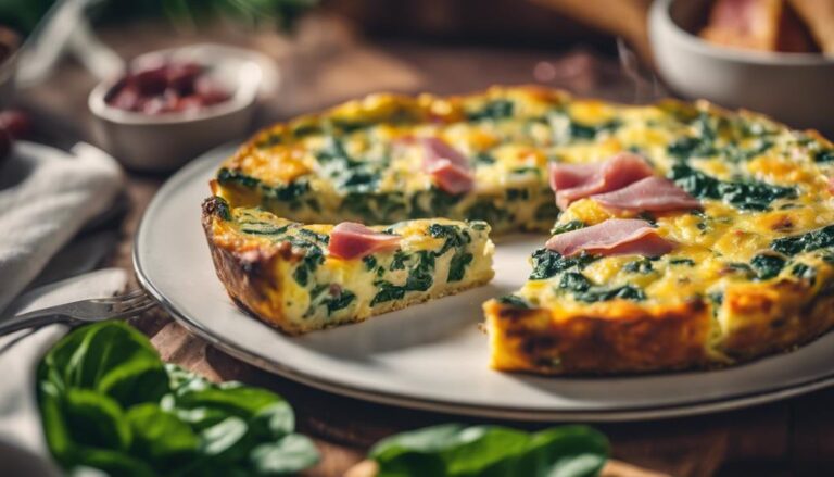 Lazy Keto Breakfast Sous Vide Ham and Spinach Frittata