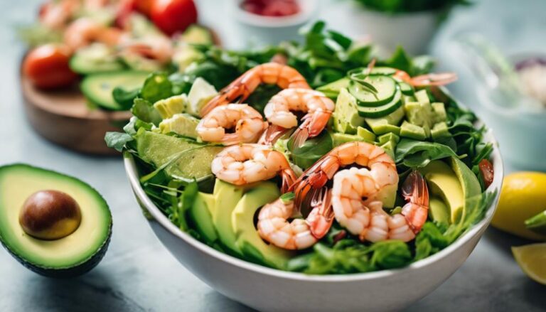 Lazy Keto Salad Sous Vide Avocado and Shrimp Salad