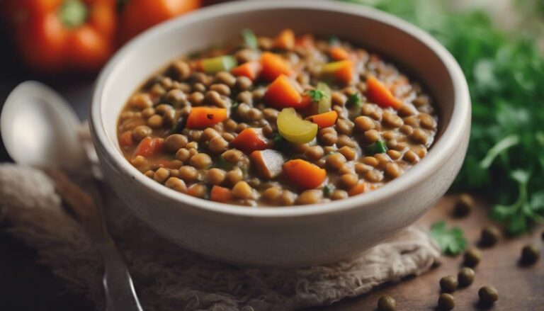 Special Sous Vide Spicy Lentil and Vegetable Stew for Mesomorphs