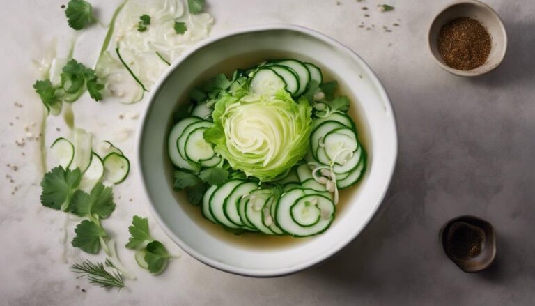 Sous Vide Cabbage and Cucumber Light Soup Salad for the Cabbage Soup Diet