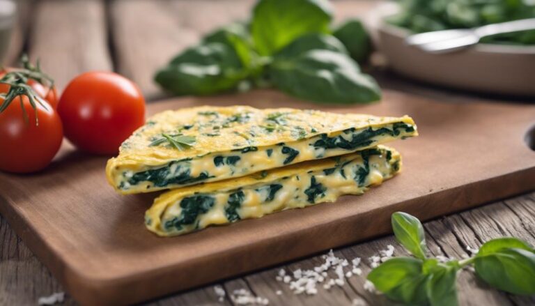 Breakfast Sous Vide Spinach and Cheese Omelette for the French Diet