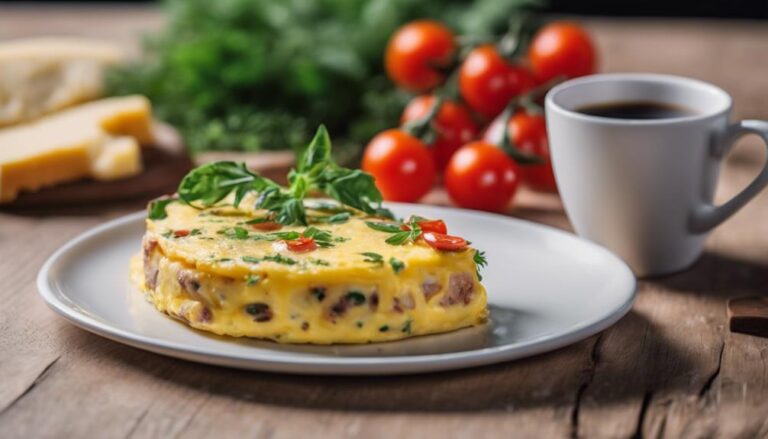 Lazy Keto Breakfast Sous Vide Sausage and Cheese Omelette