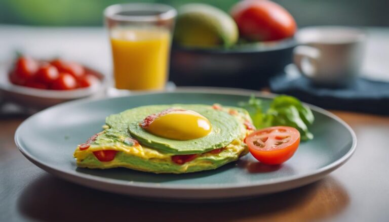 Breakfast Sous Vide Avocado and Tomato Omelette for the 17 Day Diet