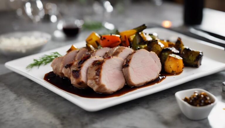 Dinner Sous Vide Balsamic Glazed Pork Tenderloin for the 17 Day Diet