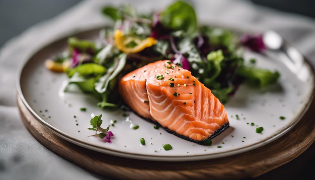 sous vide salmon lunch