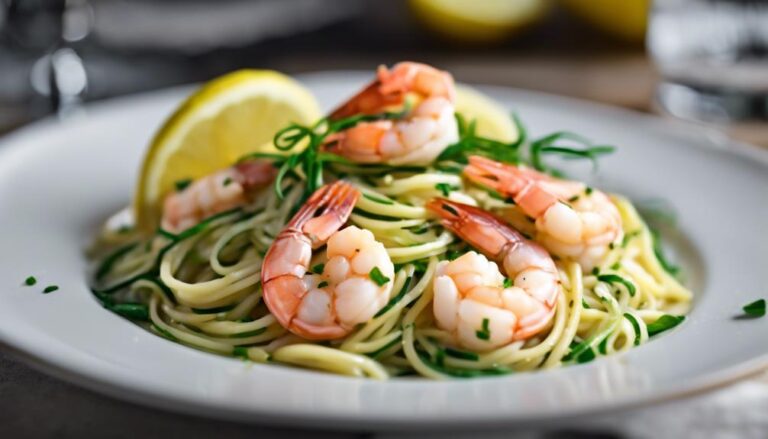 Dinner Sous Vide Shrimp Scampi With Zoodles for the 80/20 Diet