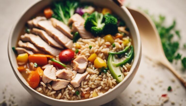 Soup Sous Vide Chicken and Vegetable Soup With Brown Rice for the Supercarb Diet