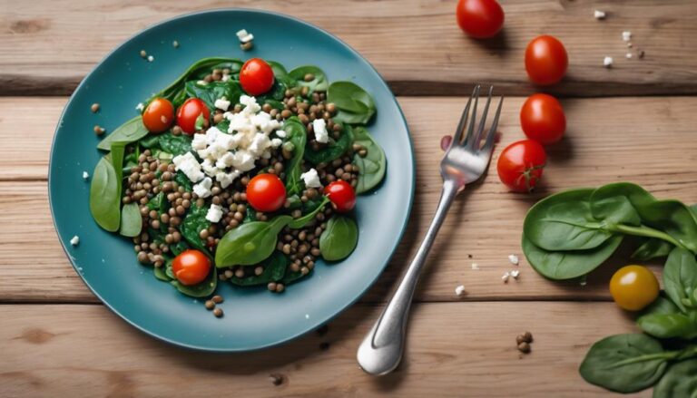 Lunch Sous Vide Lentil and Spinach Salad for the SuperCarb Diet