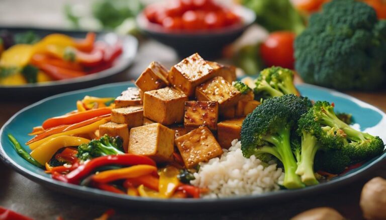 Lunch Sous Vide Spicy Tofu Stir-Fry With Broccoli for the Myplate Diet