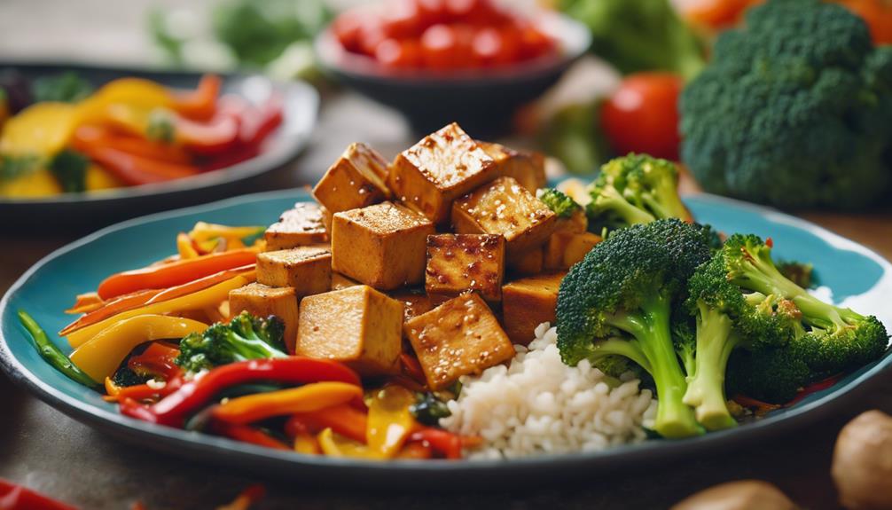 sous vide tofu lunch