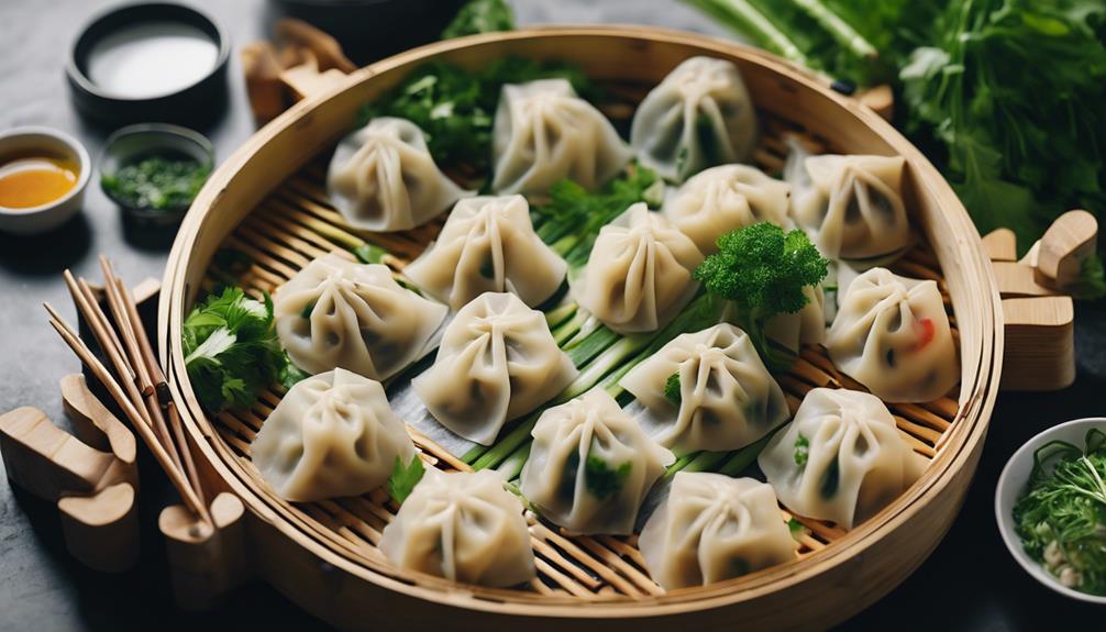 sous vide veggie dumplings