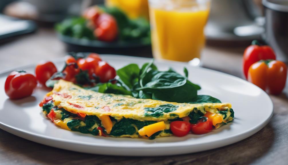 sous vide veggie omelette