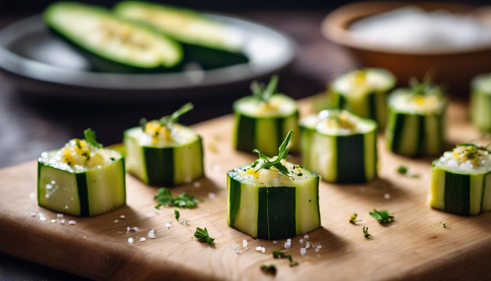 sous vide zucchini snack