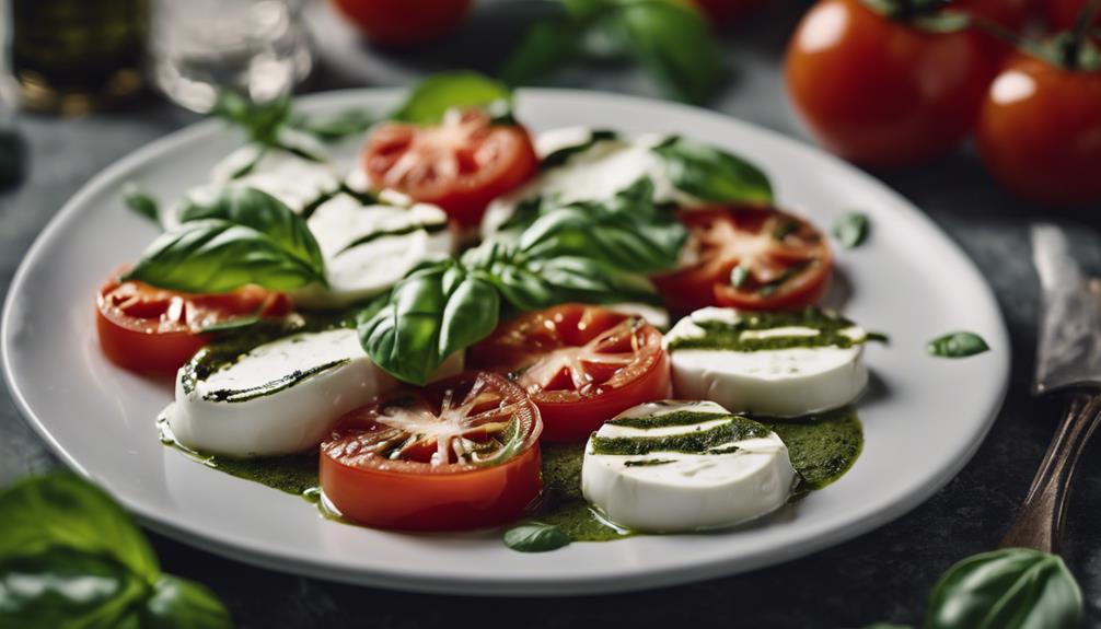 tomato mozzarella and basil