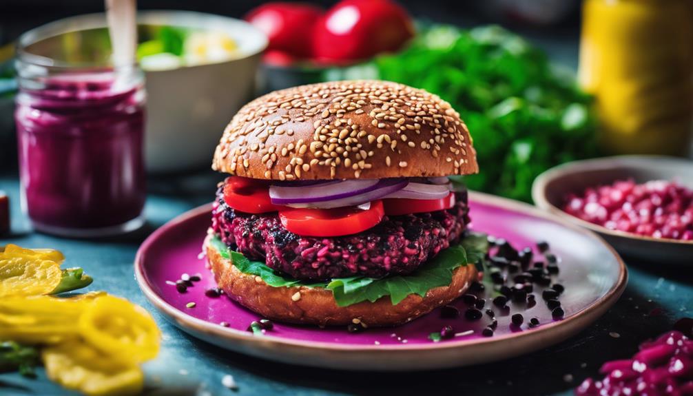 variety of beet burgers