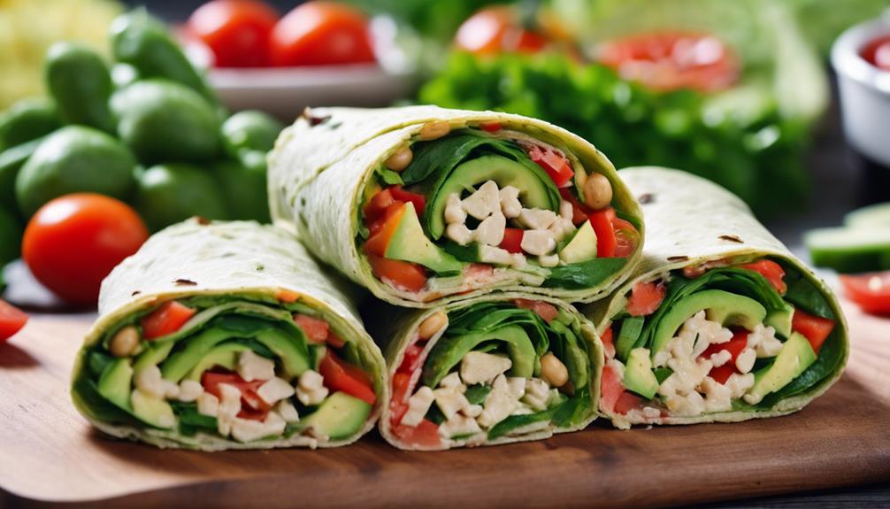 vegan chickpea salad wraps