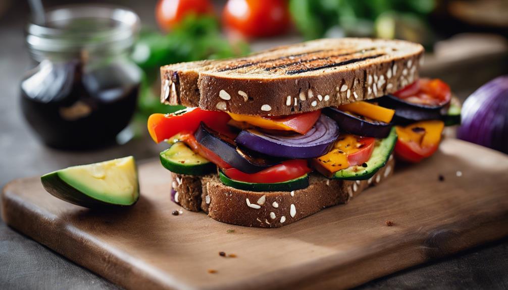 vegan sandwich with veggies