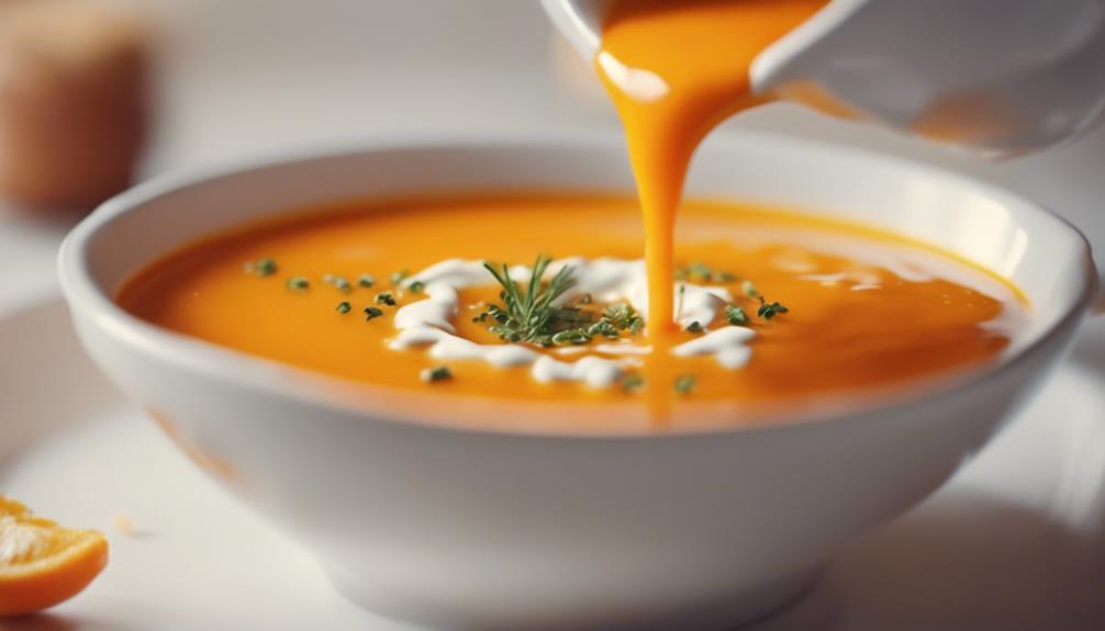 vibrant orange carrot soup